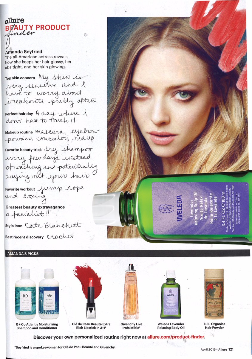 amanda seyfried skin care