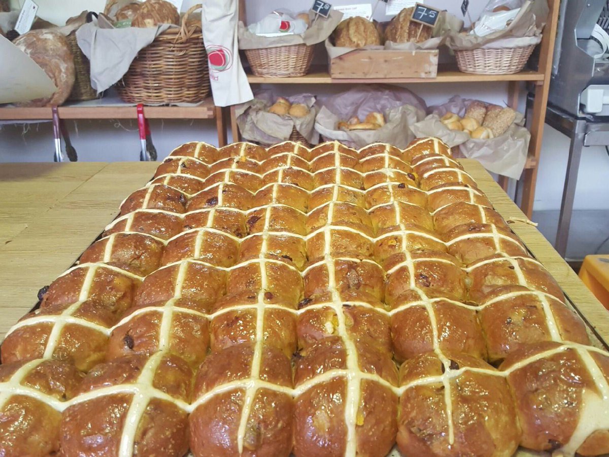 Hot cross buns straight out of the oven!