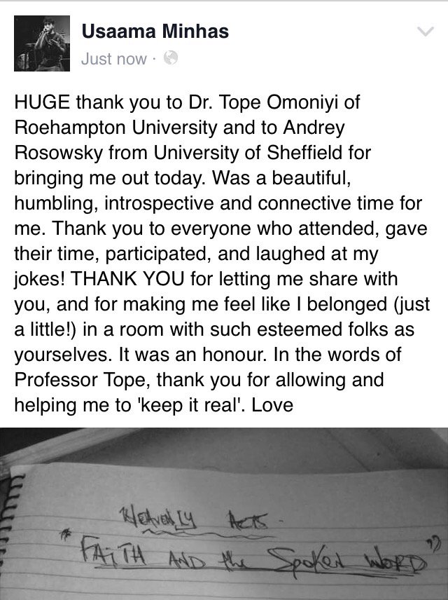 yoUsaama's tweet photo. Thank you. ❤️ @EducationSheff @RoehamptonUni and shout out @HeavenlyActs! https://t.co/xDuP3bTPN5