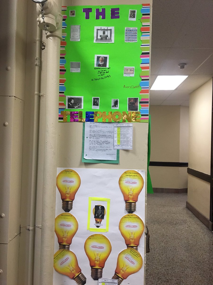 MsQuinones24's tweet image. #HistoryOfInventions is taking place in Room 113! Awesome #projects! #ParentAndTeacherCollaboration at its BEST!