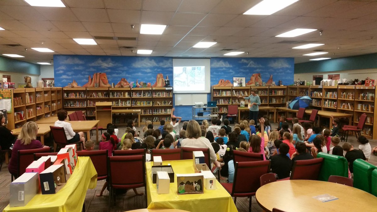 NRWranglers's tweet photo. NRES welcomed author Dianne White.  A celebration of literature for k-3 and a writing workshop for grades 4-6. https://t.co/dd1zR6Vbb2