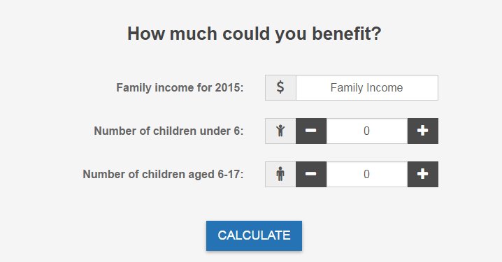 JustinTrudeau's tweet photo. How will the Canada Child Benefit help your family? Use the online tool to find out: https://t.co/hNyhDMDa1B https://t.co/DHl39ngdbz