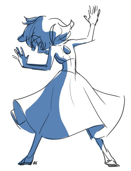 Lapis (being a model) (art by rebecca sugar herself)