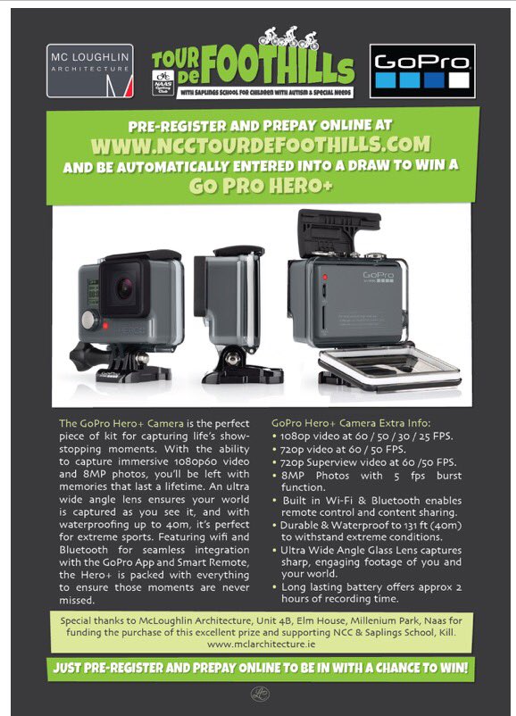 Great chance to win <a href="/GoPro/">GoPro</a> Hero+ 
ncctourdefoothills.com/site/