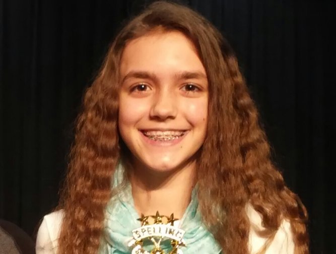 ShawanoLeader's tweet photo. Regional spelling bee champ Erin Timler finishes 20th out of 48 competitors at the state spelling bee. https://t.co/tX6oQtXGgb