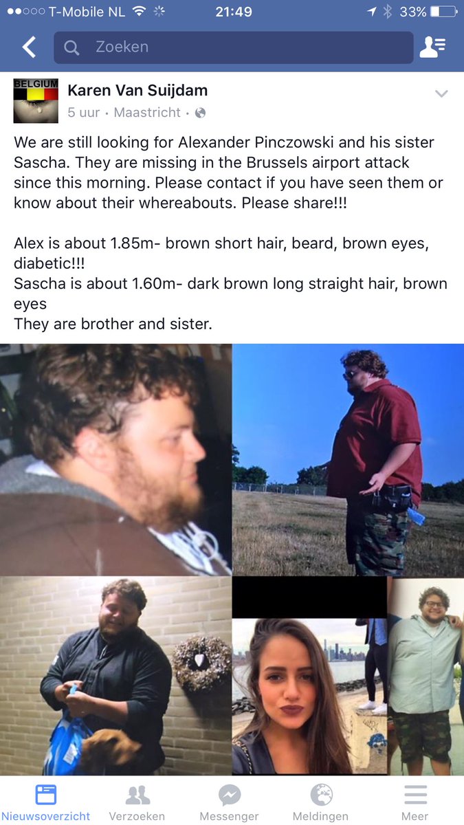WilPreghter's tweet photo. #vermist #brussel #aanslag #pinczowski #zaventemairport 🙏🏼🕯 https://t.co/v4IN45lC6f
