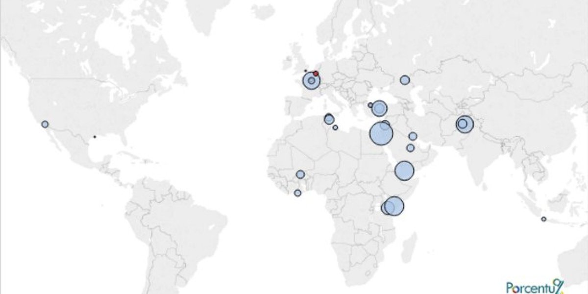 ElHuffPost's tweet photo. Mapa de los atentados terroristas del Estado Islámico #Bélgica https://t.co/FRMIgJbnnJ https://t.co/IZOO9HewOB
