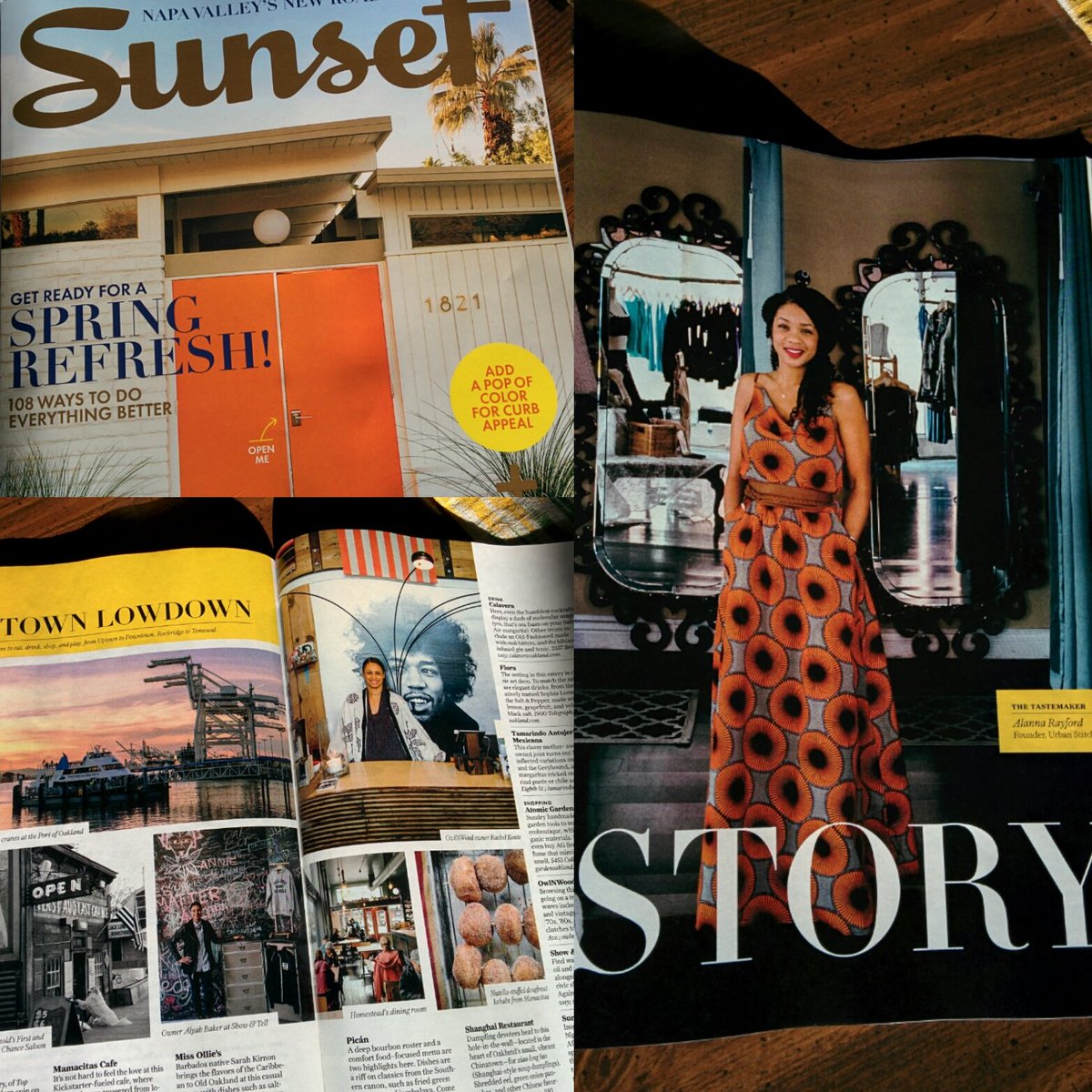 Devintsqd's tweet photo. Shoutout to #Oakland #townsquared members @showtelloakland @OwlNWood @ShopUrbanStitch 4 @SunsetMag feature @Townsqd https://t.co/Pfs5Yqqmjy
