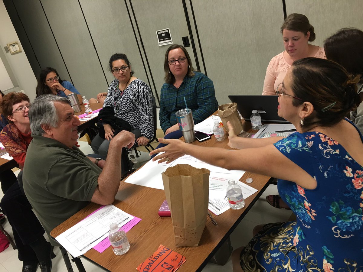 NISDElemSS's tweet photo. Our SS leaders getting feisty while learning @NISD during their monthly meeting! #DefendYourPosition https://t.co/5cMUXTS7yo