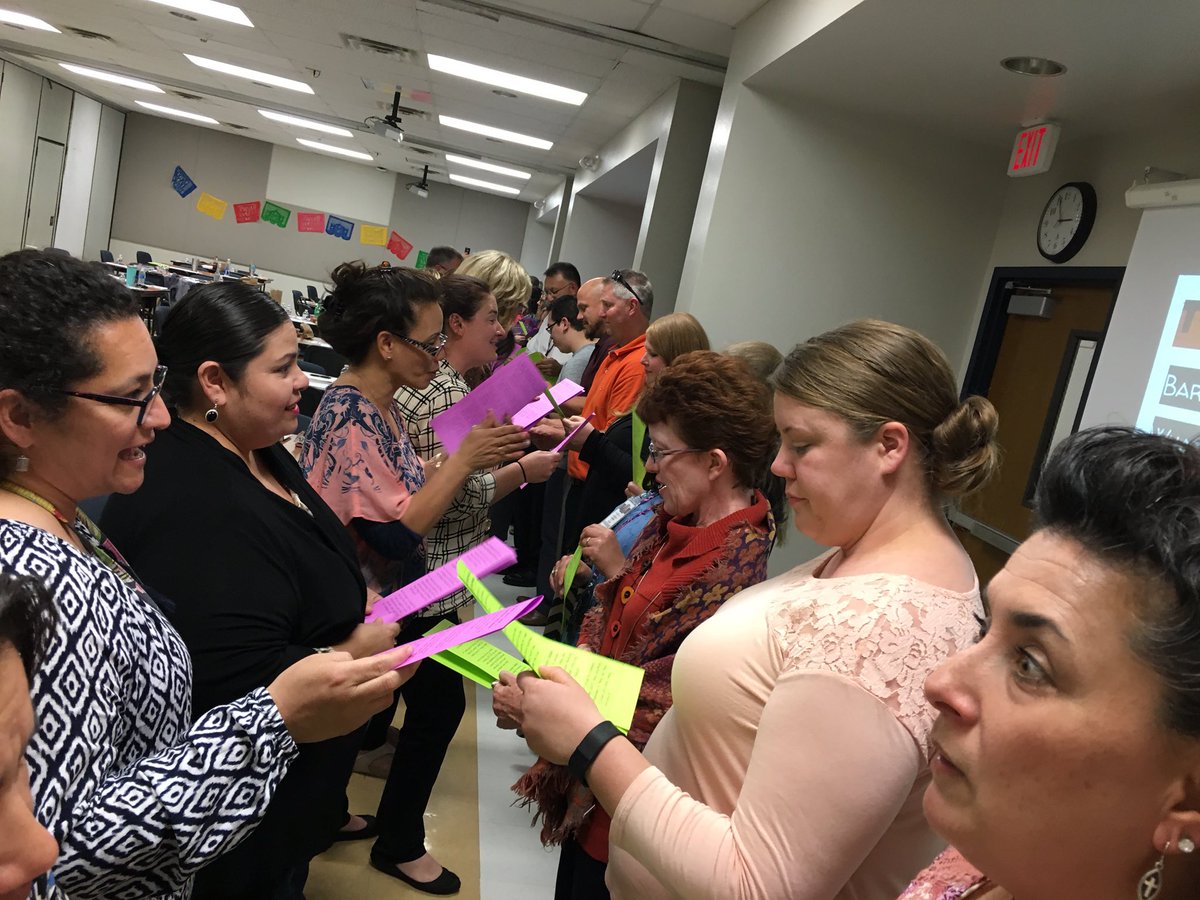 NISDElemSS's tweet photo. Our SS leaders getting feisty while learning @NISD during their monthly meeting! #DefendYourPosition https://t.co/5cMUXTS7yo