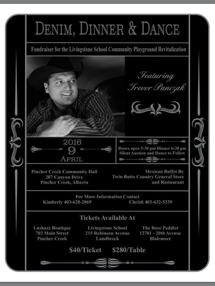 SakamotoAgency's tweet photo. Check out @trevorpanczak April 9 at the Denim, Dinner, Dance Fundraiser in Pincher Creek AB! https://t.co/jM4bsKNm6i https://t.co/LNEuIS6iDT