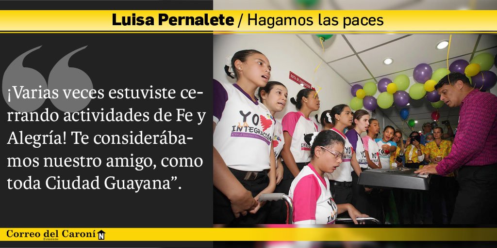 CorreodelCaroni's tweet photo. #Opinión: #LarrysSalinas, el amigo de @FeyAlegriaVE. https://t.co/szvT20tQpo. Por @luisaconpaz. #NuestrasFirmas. https://t.co/CERdZ3oFld