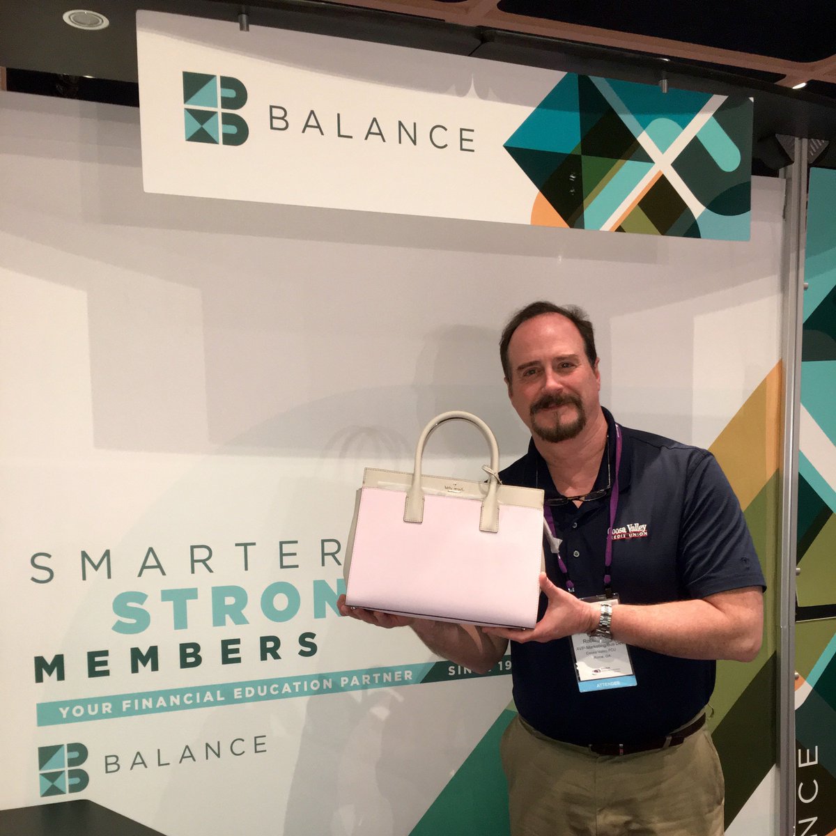 CCCSSF's tweet photo. Congrats to @coosavalleycu AVP Mktg/Biz Dev Robert Smyth on winning our raffle prize at #mbd16 #happywife #bejealous https://t.co/UR0tq45t43