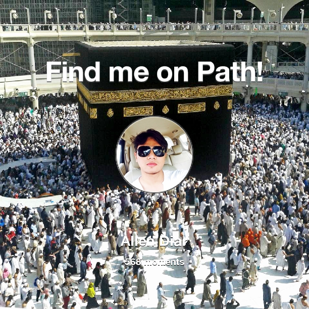 allendiar's tweet photo. Find me on #Path now! Go to https://t.co/RdGy2997qR https://t.co/TQgsHcAEc6