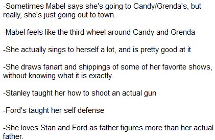 //Some random Mabel Pines Headcanons!//