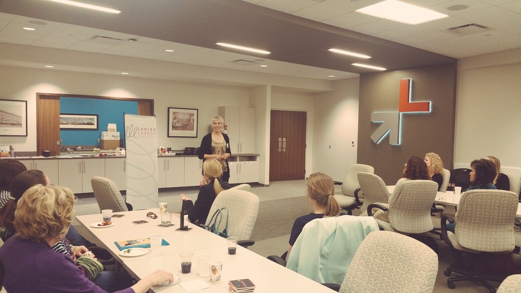 Hearing from <a href="/crystalwayward/">Crystal K. Wiebe</a> founder of <a href="/BeerPaws/">Beer Paws</a> at <a href="/LadiesLaunchLNK/">Ladies Launch LNK</a>. #FemaleFounders #LNK