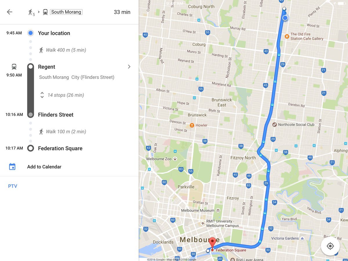 PT_notify's tweet image. At long last! public transport directions from Google Maps!!!!! #maps #pt #melbourne