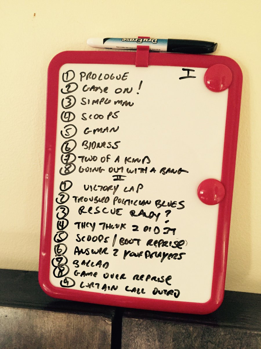 GameOnMusical's tweet photo. 17 musical numbers on deck! #MakingAMusical #GameOnMusical https://t.co/YlyvA2jzt1