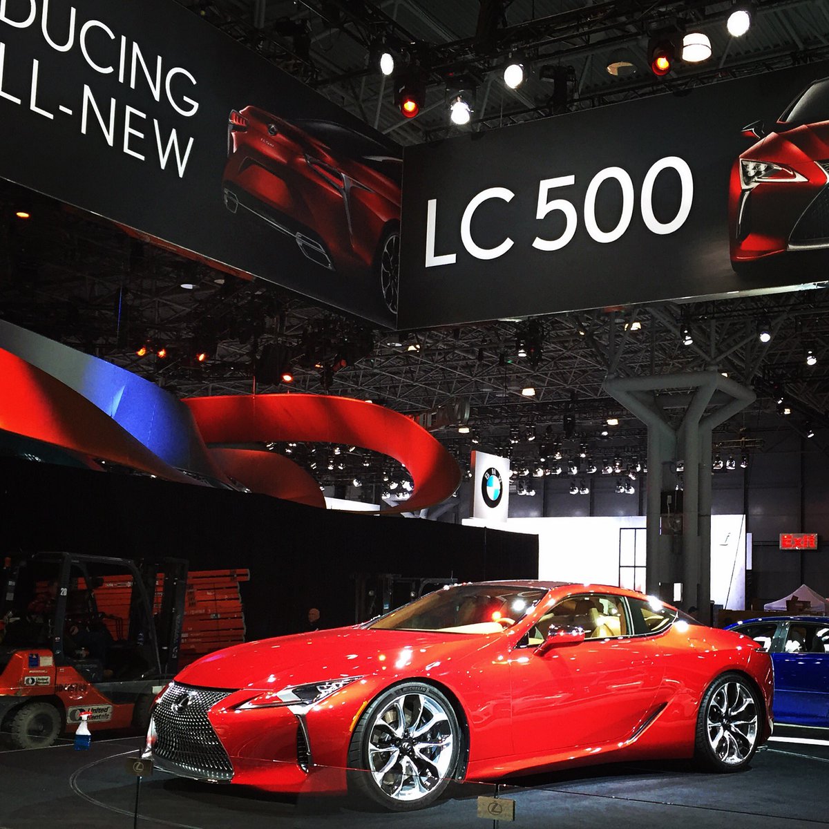 Admiring all the fancy driving machines @ the New York International Auto Show as we scout @ the Javitz Center