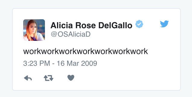 OSAliciaD's tweet photo. This was my first Tweet ever. I should sue Rihanna π€ #iwroteitfirst #hitmaker https://t.co/rVn4C7UNR8