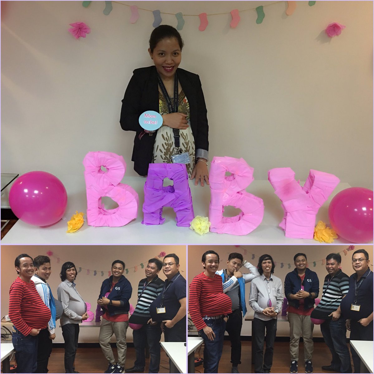iam_PAUVINCE's tweet photo. A surprise #BabyShower for the one & only "Nay" of #G5SupportChat, OM Mila!!! ๐ค We will miss you! @MakatiExcalibur https://t.co/IeVEqEs30O