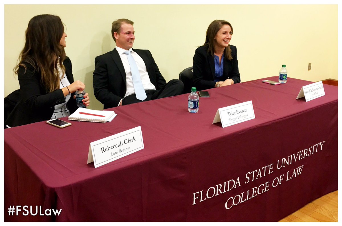 DeanB_FSULaw's tweet photo. How important are co-curriculars? Great panel today. Thanks students, Dean Utset &amp; Tyler Everett! @FSUCollegeofLaw https://t.co/geIsjDNIO9