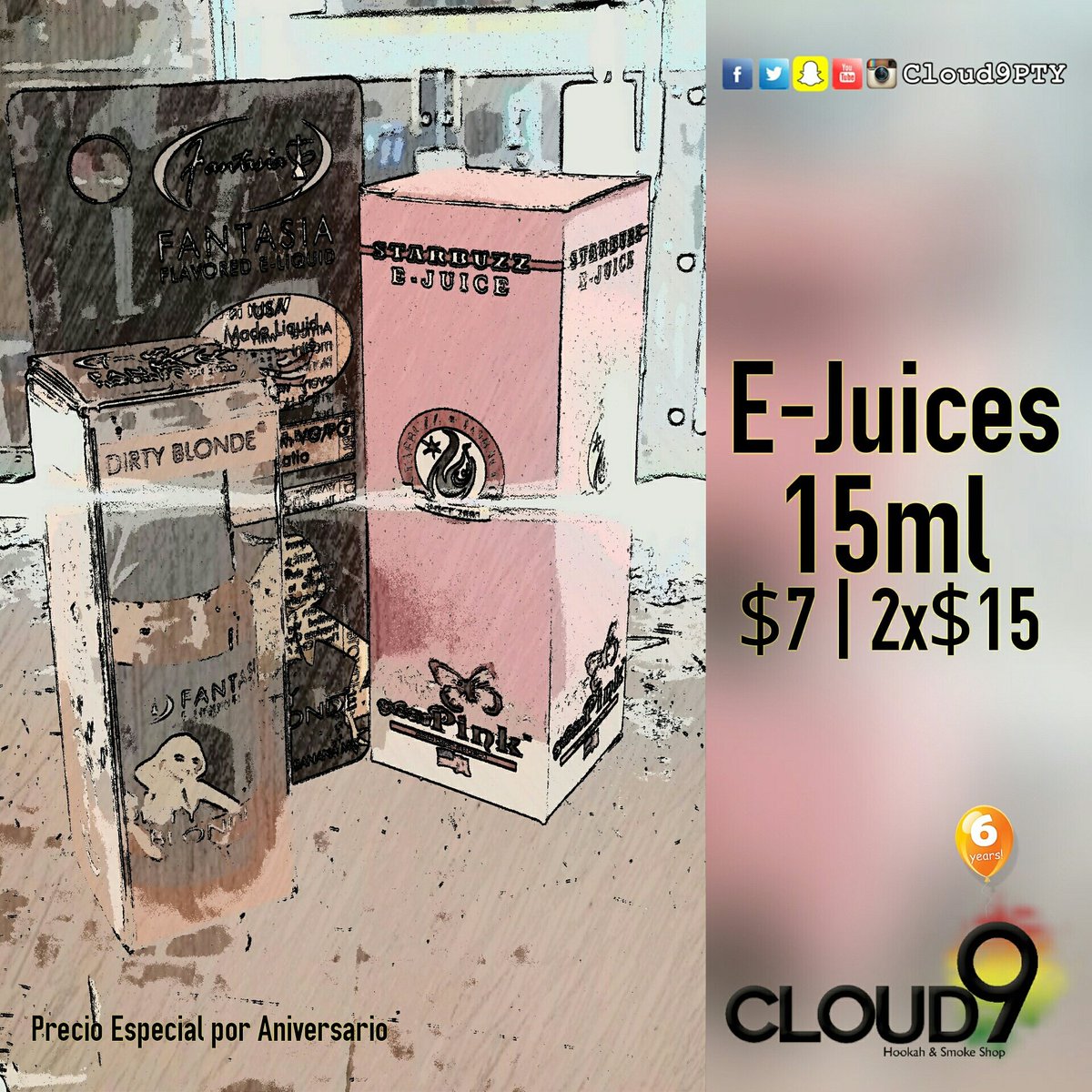 Cloud9PTY's tweet photo. PRECIOS ESPECIAL X ANIVERSARIO
$7 y 2x$15
#SummerSale | @Cloud9pty

hasta final de mes... https://t.co/6lsu3kjZBM