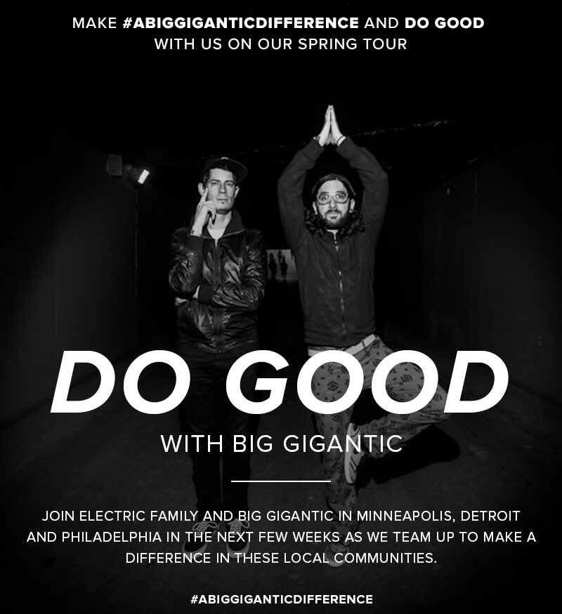 BigGigantic's tweet photo. #ABigGiganticDifference-Food drive in Minny, volunteer in Philly & water benefit in Detroit! https://t.co/WjjIQFHQmH https://t.co/IIa7by2L7X