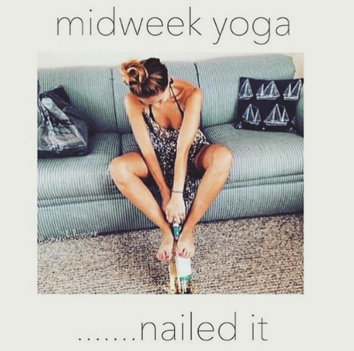 SilverfNoble's tweet photo. It's the best way to keep healthy and sane. #yoga #wine #midweek #getaglass #getsillywithit https://t.co/uQ8IAQkxmf