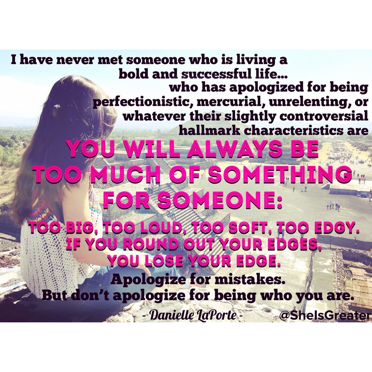 SheIsGreater's tweet photo. 🙌 Never lose your edge ✨ #beyourself #keepyourshine #daniellelporte #sheisgreater https://t.co/Vf74IpCn5f