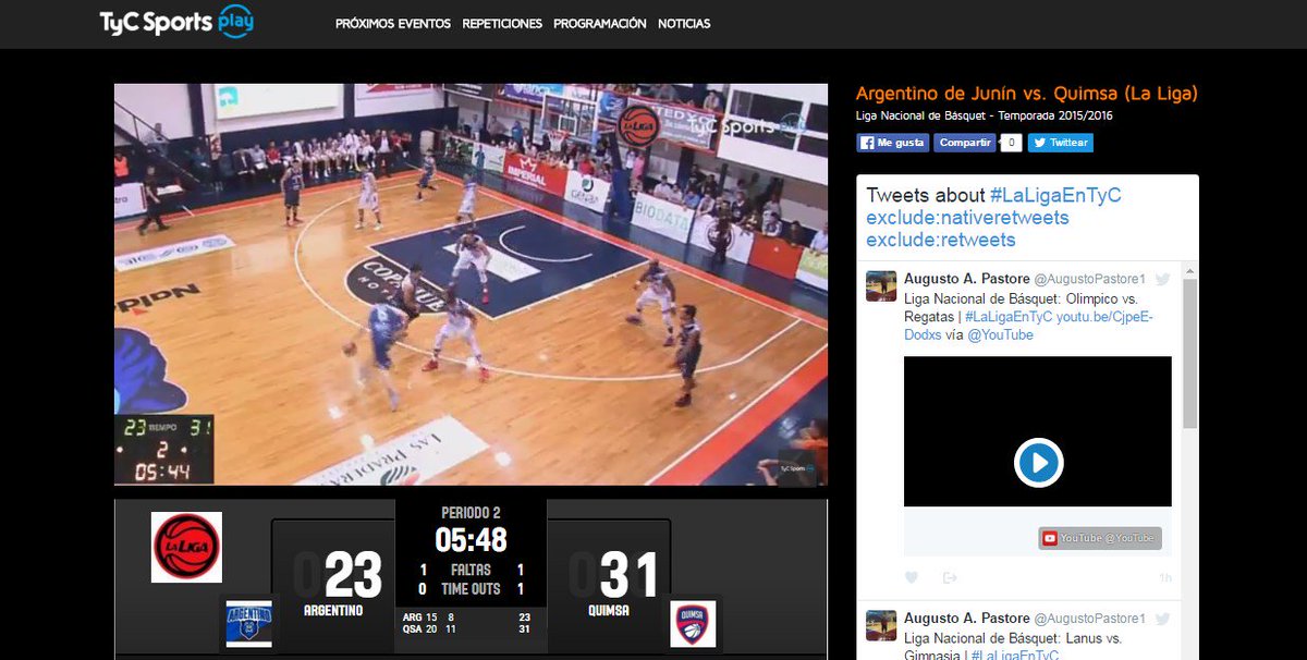 TyCSportsPlay's tweet image. #LaLigaEnTyC Mirá EN VIVO Argentino de Junín ante Quimsa: #Lhttp://bit.ly/1pHmQhr