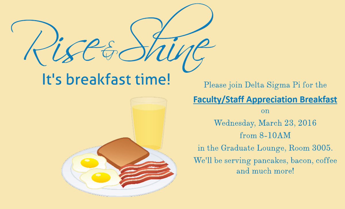 DSP_BetaEpsilon's tweet image. We can&apos;t wait to celebrate the faculty and staff of Price at the semi-annual Appreciation Breakfast!