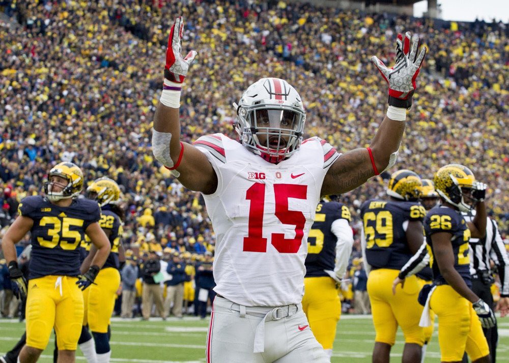 EzekielElliott's tweet photo. @CoachJim4UM Welcome to the big house coach. Better luck next time https://t.co/TKrXfEthH8