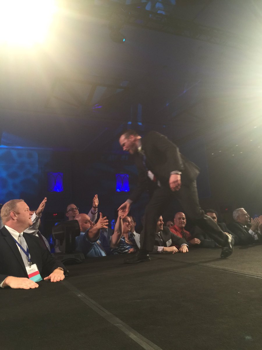 DRiecke's tweet photo. Yep! Doug is walking the stage!! #NMM2016 #WalkingTheStage @dougpike32 https://t.co/OkXhBjf6N5