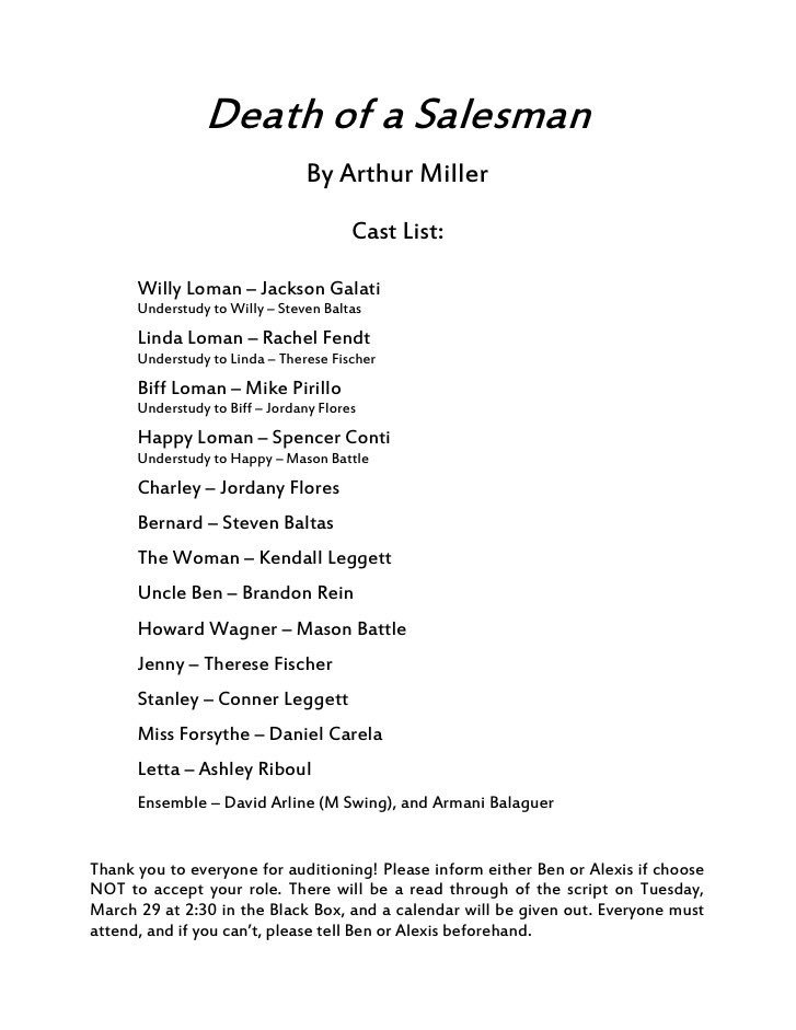death of a salesman script