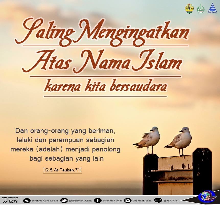 Semoga Allah senantiasa memberikan pemahaman kepada kita akan arti pentingnya saling memberi nasihat dlm kebaikan.