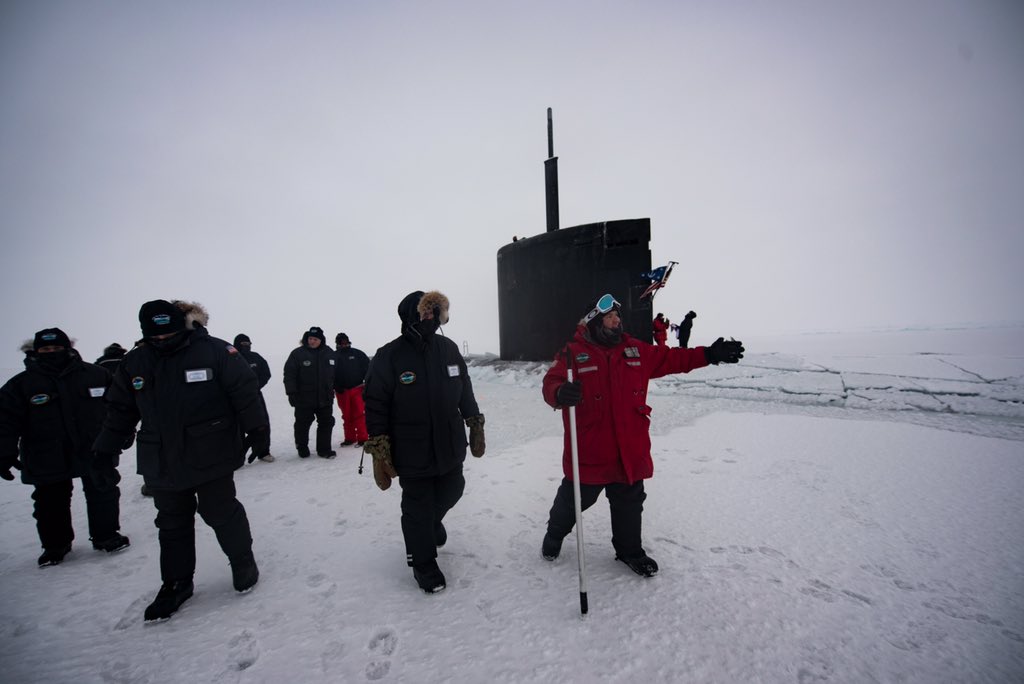 SecNavPhelan's tweet photo. #SECNAV embarked USS Hampton for #ICEX2016-conducting a North Pole surfacing & scientific & training evolutions. https://t.co/T5PG0DGwjr