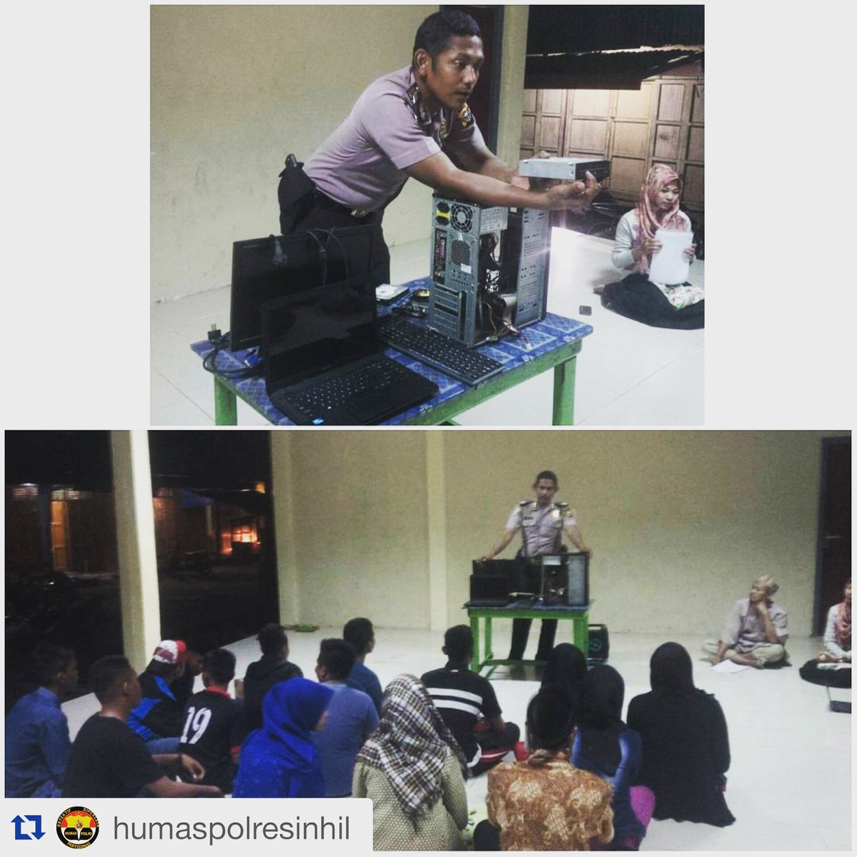 HumasPoldaRiau's tweet photo. Sukseskan Pendidikan, Bhabinkamtibmas Dimpang Gaung Ajarkan Komputer https://t.co/XT9GfVniHu