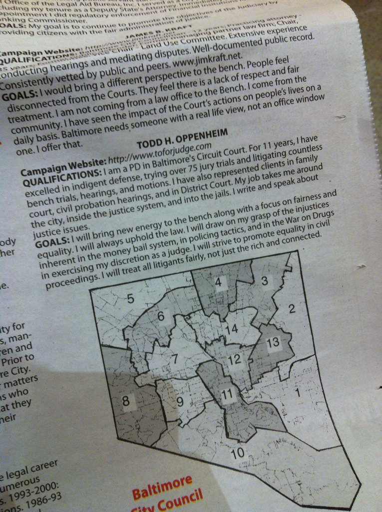 Finally got my hands on an Election Guide. Glad to see Oppenheim4Judge in print! #votechange #equaljustice