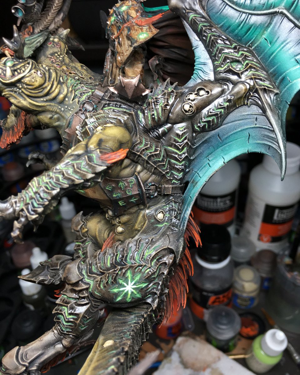 ACoatofGrey's tweet image. Some more of my WIP Archaon "Filth Father" #AgeOfSigmar #archaon #everchosen #chaos #nurgle @Games_Workshop1