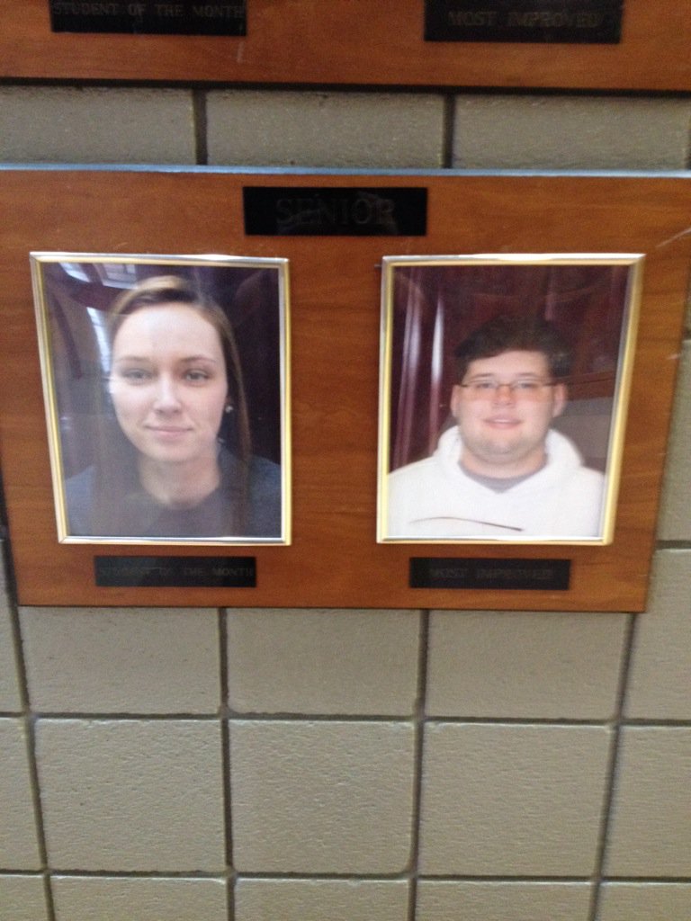 LeslieCountyHS's tweet photo. Our Senior student of the month Katie Gay and our most improved Senior Andrew Barnes #WeAreDistinguished https://t.co/ktHyj9iTNE