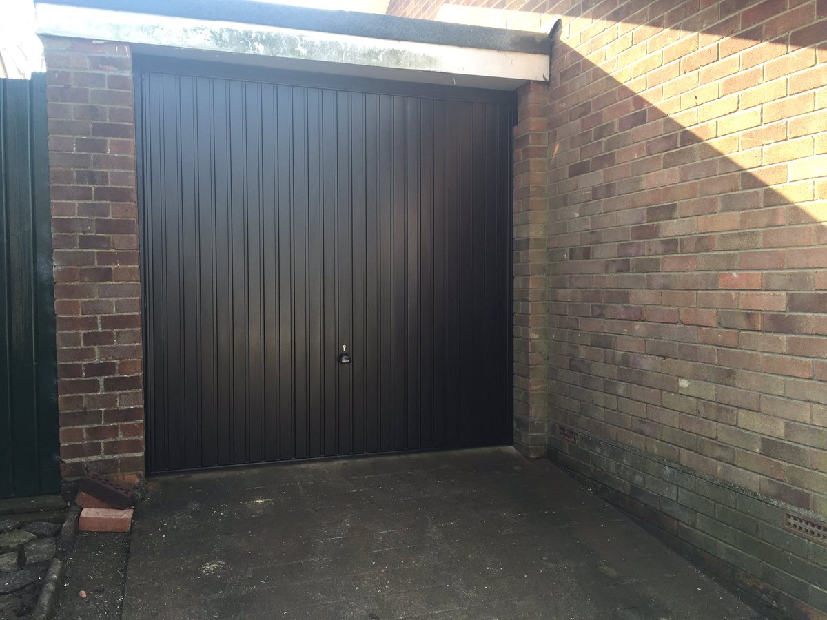 YLGDMLtd's tweet photo. Old up and over out and new black garador up and over fitted https://t.co/qF2SFPvdQ7