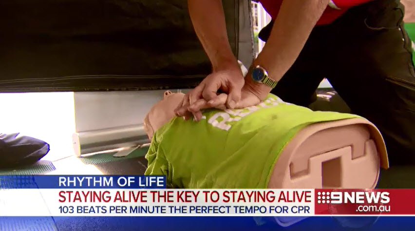 9NewsMelb's tweet image. At 103 beats per minute, songs like 'Staying Alive' are the prefect tempo for performing CPR. #9News