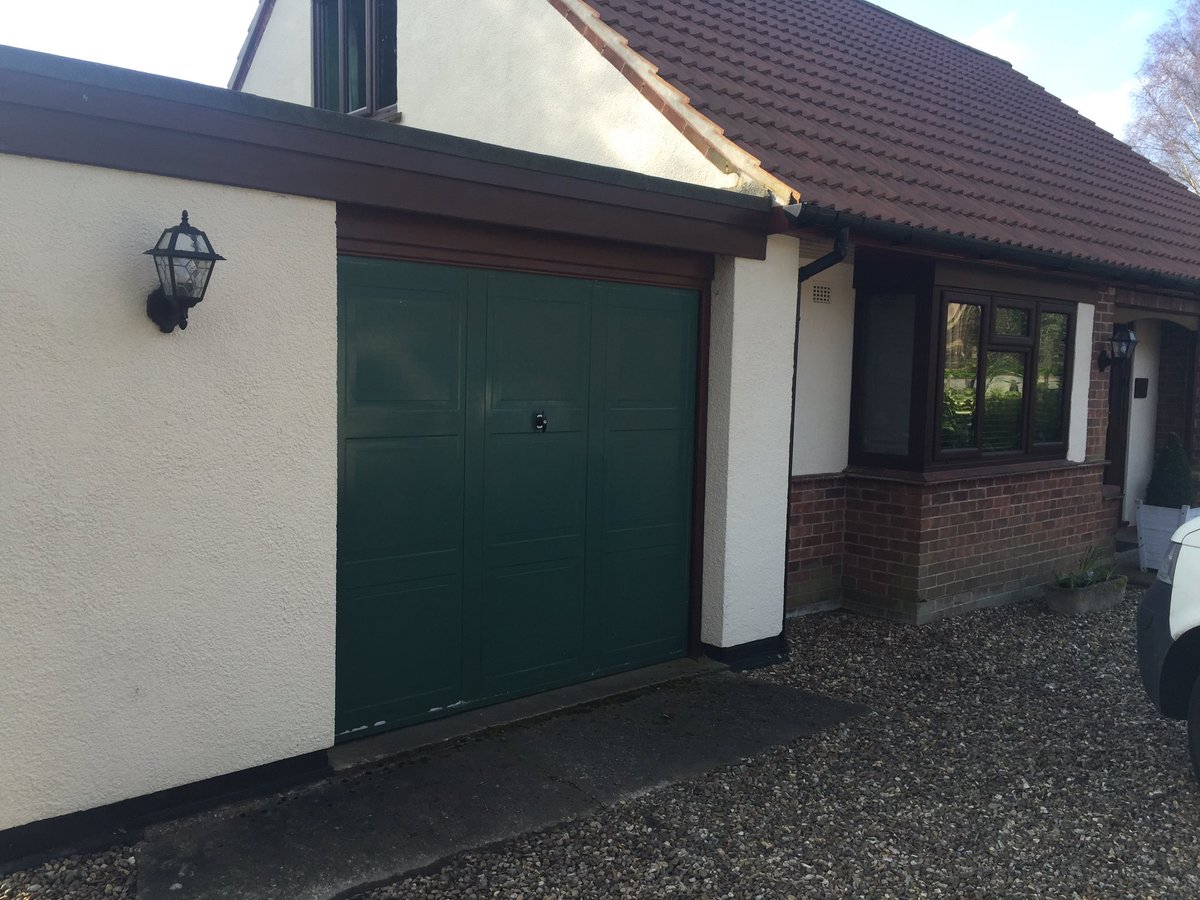YLGDMLtd's tweet photo. Old up and over door out and new complete rosewood roller door fitted. https://t.co/XMR0Wyipqa