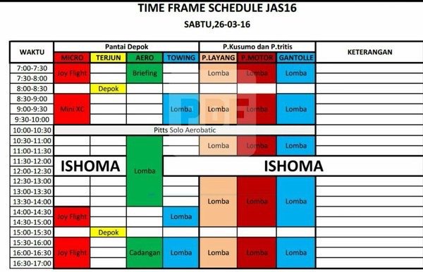 jalanbhakti's tweet photo. Jadwal #JogjaAirShow2016 
24-27 maret 2016 | info follow dan cek TL @JogjaAirShow https://t.co/yGZanus5sG
