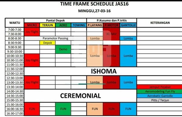 jalanbhakti's tweet photo. Jadwal #JogjaAirShow2016 
24-27 maret 2016 | info follow dan cek TL @JogjaAirShow https://t.co/yGZanus5sG