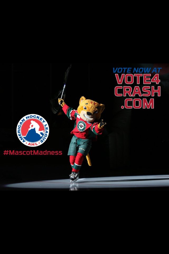 amyoverton44's tweet photo. Don't forget to vote for @IAWildCrash14 for the best mascot! Let's get crash to stay in first! #votecrash https://t.co/iFHkugZxlH
