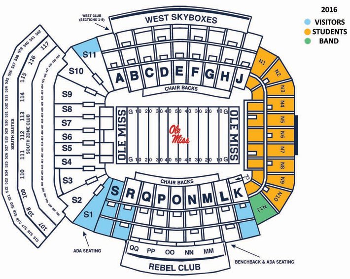 Brad Logan On Twitter Here Is The Updated Seating Chart For Vaught Hemingway Stadium For The 2016 Ole Miss Football Season Olemiss Https T Co Kshubemj5y