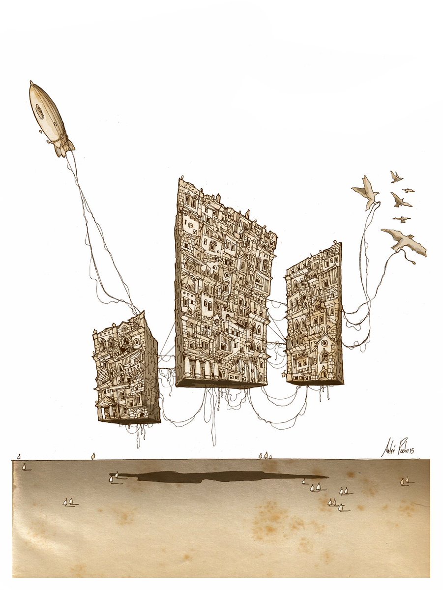RochaDrawings's tweet photo. A Gravidade em Três Actos
"Gravity in Three Acts"
#illustration #drawingarchitecture #surrealism #drawing https://t.co/UKCGS4Rnrb