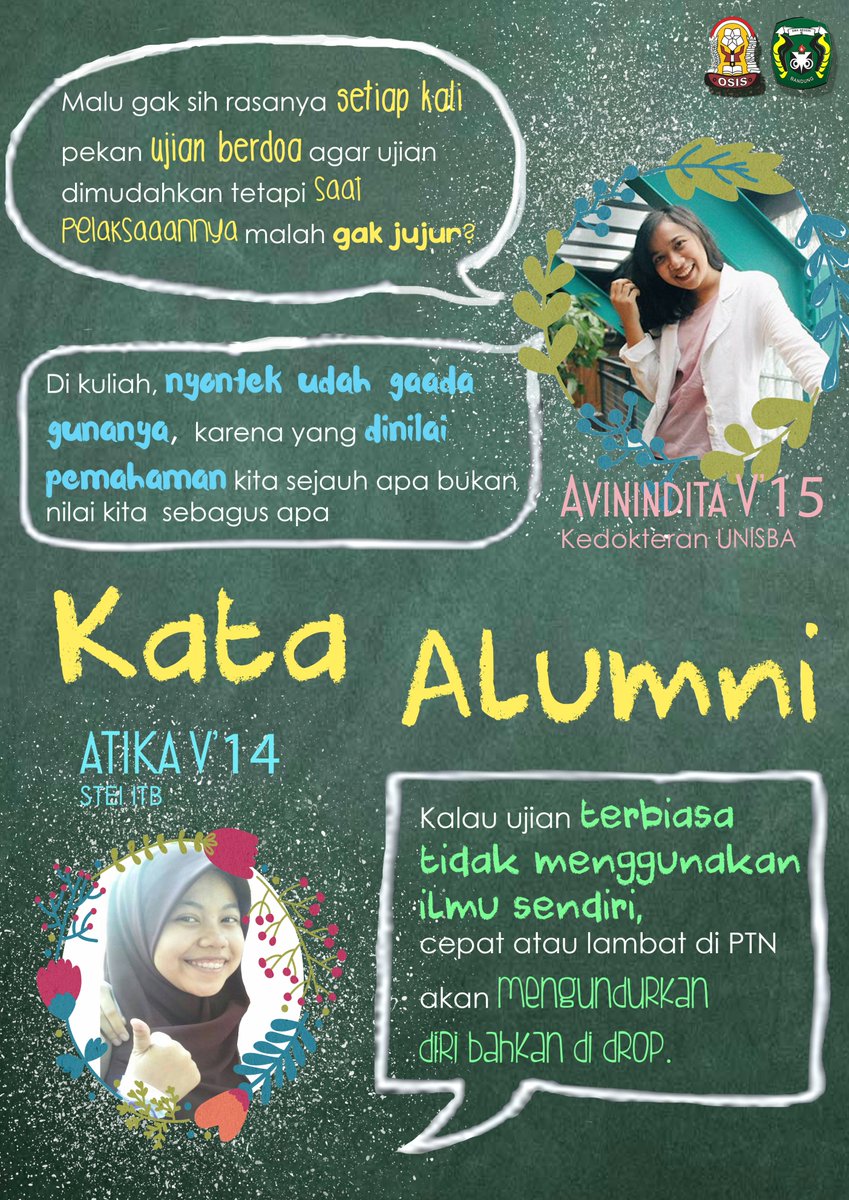 ini kata teh @avinindita dari FK UNISBA alumni <a href="/sman5bdg/">SMAN 5 Bandung</a> #AkuJujur #JujurituIndonesia <a href="/ManTep_GAN/">GAN 2015!</a> <a href="/Cakepers/">Cakep Itu INDONESIA</a>